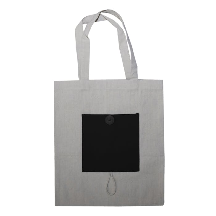Foldable Cotton Canvas Bag with Button